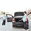 Car Vacuum Cleaner Air Pump Four-In-One Car Air Pump Digital Display 120W, Specification:Wired, Style:Mechanical Watch