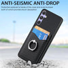 For Samsung Galaxy S25 Ultra 5G Carbon Fiber Card Wallet Ring Phone Case(Brown)