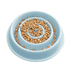 Slow Feeder Dog & Cat Bowl, Blue Water Drop, Anti-Choking