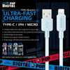 WEKOME WDC-03 Tidal Energy Series 2.4A USB to 8 Pin Braided Data Cable, Length: 1m (Blue)