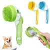 Long Handle Pet Bath Brush with Shampoo Dispenser - Yellow