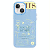 For iPhone 15 Skin Feeling Jelly TPU Hybrid PC Phone Case(Shop Line Draft Blue)