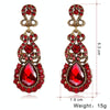 Classic Drop Earrings Exaggerated Atmospheric Alloy Stud Earrings, Metal Color:Red