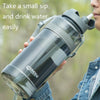 MINGXIA MXCP05 Plastic Water Cup With Straw Outdoor Portable Sports Kettle, Colour: Gray 2000ml