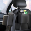 Car Seat Storage Bag With Waterproof Bucket Car Storage Multifunctional Trash Can(Black)