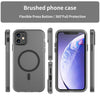 For iPhone 11 MagSafe Frosted Translucent TPU + PC Full Coverage Phone Case(Black)