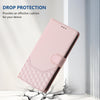 For Samsung Galaxy A26 Honeycomb Embossing RFID Leather Phone Case(Pink)