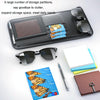 Car Sun Visor Card Glasses Holder Zipper Storage Bag(Black)
