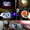 90mm 5W 180LM Angel Eyes Circles Car Headlight COB LED Lights for Vehicles, DC 12-24V (Red Light)