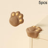 5 PCS Children Silicone Table Anti-Collision Protection Corners Guard(Claw Face Coffee)