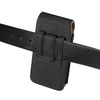 For 7.0 inch Mobile Phone Cowhide Texture Oxford Cloth Waist Bag(Black)
