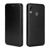 For Asus Zenfone Max (M2) ZB633KL Carbon Fiber Texture Horizontal Flip TPU + PC + PU Leather Case with Card Slot(Black)