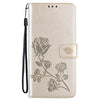 For Xiaomi Redmi Note 13 Pro 4G Rose Embossed Flip PU Leather Phone Case(Gold)