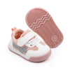D2678 Autumn Baby Shoes Super Skin Children Sport White Shoees, Size: 17(Single Net Pink)