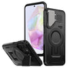 For Samsung Galaxy A35 5G Shield Frame Holder MagSafe Phone Case(Black)