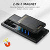 For Samsung Galaxy S25+ 5G Suteni H17 Oil Eax Leather MagSafe Detachable Wallet Phone Case(Black)