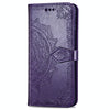 For  Alcatel 1S (2020) Embossed Mandala Pattern TPU + PU Horizontal Flip Leather Case with Holder & Three Card Slots & Wallet(Purple)