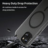 For iPhone 13 MagSafe Frosted Translucent TPU + PC Full Coverage Phone Case(Black)