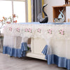 Simple Fabric Lace Rectangular Tablecloth, Size: 60x130cm(Italian Velvet Blue)
