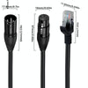 XLR 3 Pin Male to RJ45 Male Network Extension Cable for DMX-CON Controller Series, Length: 30cm(Black)