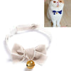 Velvet Bow Collar for Cats, Dogs & Rabbits - Grey - S (17-30cm)