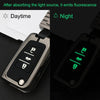 Car Luminous All-inclusive Zinc Alloy Key Protective Case Key Shell for Volkswagen A Style Folding 3-button(Silver)