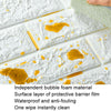 3mm Thickness 35x38.5cm 3D Self-Stick Wallpaper Soft Wrapping Waterproof Wall Sticker(White)