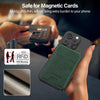 LC.IMEEKE 3-Cards MagSafe RFID Leather Card Bag(Green)
