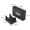 5C2A-220W GaN 220W USB x 2, USB-C / Type-C x 5 Fast Charger, Plug Type:US Plug(Black)