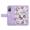 For Samsung Galaxy S20 FE Floral Pattern Leather Phone Case with Lanyard(Light Purple)