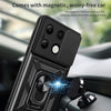 For Xiaomi Redmi Note 13 4G Global Sliding Camera Cover Design TPU Hybrid PC Phone Case(Black)