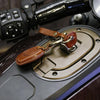 HP-A009 Motorcycle Cowhide Leather Induction Key Protective Cover for Harley Sportster S(Black)