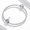 S925 Sterling Silver Bunny Girl Beads DIY Bracelet Necklace Accessories
