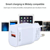 LZ-728 2 in 1 18W QC 3.0 USB Interface Travel Charger + USB to 8 Pin Data Cable Set, EU Plug, Cable Length: 1m(White)