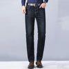 Men Business Casual Workwear Jeans Stretch Loose Straight Leg Jeans, Size: 32(Black)