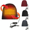 USB Electric Heating Outdoor Windproof And Warm Knitted Hat, Size: 24x24cm(Grey)