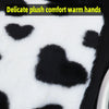 Plush Heart Pattern Car Center Console Cover Mat 32x19cm(Black)