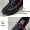 Men Spring Walking Shoes Casual Sports Breathable Flying Knit Shoes, Size: 43(Black)