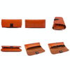 K064 Multifunctional Vegetable Tanned Leather Glasses Storage Box(Black)