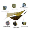 Outdoor Camping Sunshade + Anti-Mosquito Hammock Set Parachute Fabric Net Yarn Anti-Mosquito Hammock(Gray)