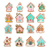 16pcs /Set PVC Christmas House Pendants Christmas Tree Decorations Scene Arrangement Props