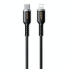 WK WDC-10 PD 20W USB-C/Type-C to 8 Pin Silicone Data Cable, Length: 1.2m(Black)