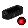 Car Solar Analog Anti-theft Device LED Warning Light(Black Shell Red Light)