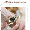 OLEVS 7003 Women Multifunctional Waterproof Mechanical Watch(Gold + Black)