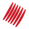 SHANSHI 6pcs /Pack 7755 Car Door Anti-Collision Silicone Strip Bumper Mirror Thickening Decorative Stickers(Red)