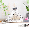 Foldable Pet Tent, Small 40x40x50cm, Breathable Canvas & Pine