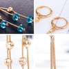 Personality Sweet Fairy Qualities Fashion Long Tassel Crystal Earrings(Blue)