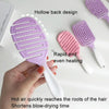 Fluffy High Skull Top Ribbed Hair Bouncing Comb Long Hair Styling Massage Comb, Color: Square Pink