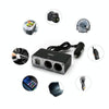 Dual USB Phone Charging Adapter Car Charger 2 Cigarette Lighter Sockets