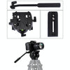 PULUZ Heavy Duty Video Camera Tripod Action Fluid Drag Head with Sliding Plate for DSLR & SLR Cameras, Small Size(Black)